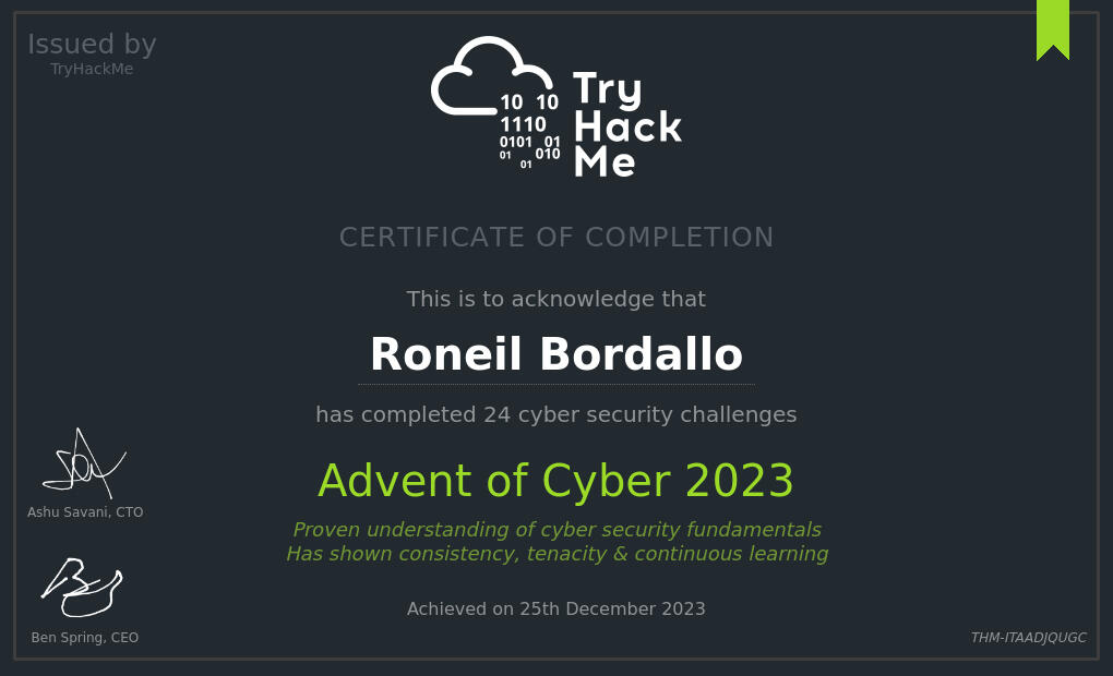 TRYHACKME - ADVENT OF CYBER 2023