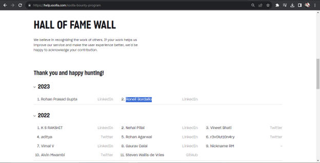 XSOLLA SECURITY RESEARCHER HALL OF FAME https://help.xsolla.com/xsolla-bounty-program