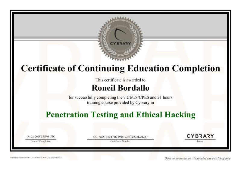 PENETRATION TESTING AND ETHICAL HACKING