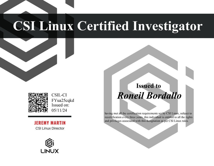 CSI Linux Certified Investigator