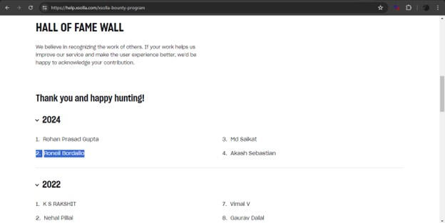 XSOLLA SECURITY RESEARCHER HALL OF FAME https://help.xsolla.com/xsolla-bounty-program