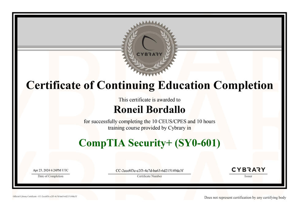 CompTIA Security+ (SY0-601)